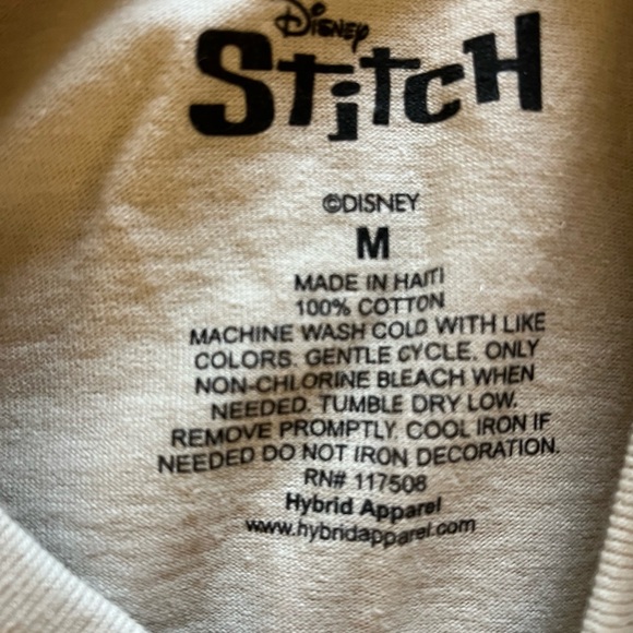 Disney Stitch Men's t-shirt Off-White size M 100% cotton - Picture 2 of 3